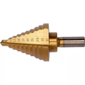   YATO YT-44739 Lépcsős fúró 6-35 mm 10 lépcsős HSS titán-nitrid