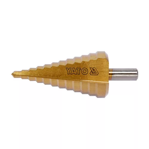 YATO YT-44740 Lépcsős fúró 6-38 mm 12 lépcsős HSS titán-nitrid