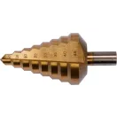 YATO YT-44742 Lépcsős fúró 10-45 mm 8 lépcsős HSS titán-nitrid