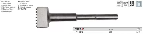 YATO YT-47348 Stokkoló 60 x 240 mm SDS-Max