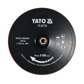   YATO YT-47770 Tépőzáras gumitányér 230 mm M14 + 4 db tépőzára fíbertárcsa (P60, P80, P100, P120)
