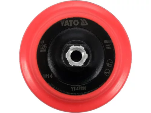 YATO YT-47890 Tépőzáras gumitányér 125 mm M14 polírozókoronghoz