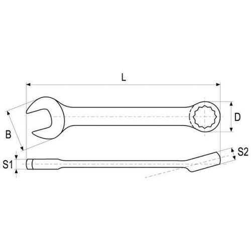 YATO YT-4910 Rövid csillag-villáskulcs 17 mm / 128 mm CrV