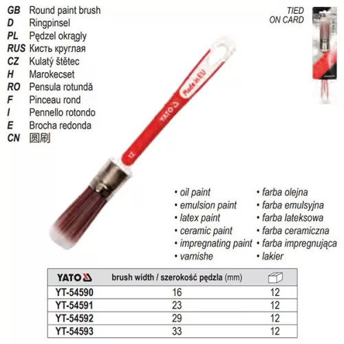 YATO YT-54590 Kerek ecset 16 mm