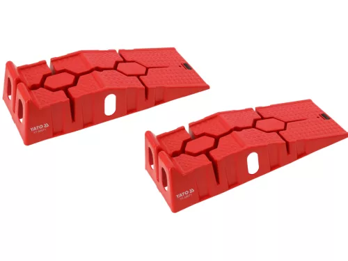 YATO YT-55671 Autórámpa készlet PP műanyag teherbírás 2 x 1,5T (3T) piros 2 db/csomag