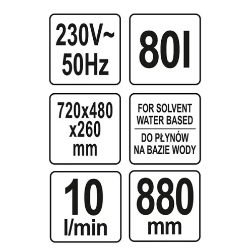 YATO YT-55808 Alkatrészmosó 80 liter
