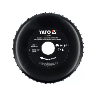   YATO YT-59146 Ráspolykorong sarokcsiszolóra fához 125 mm átmérő fogak a paláston