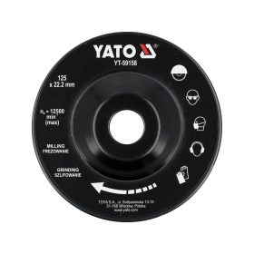   YATO YT-59158 Ráspolykorong sarokcsiszolóra fához 125 mm átmérő fogazott része lapos, egyenes, finom fogazással