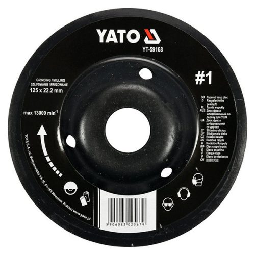 YATO YT-59168 Ráspolykorong durva #1 125 x 22,2 mm