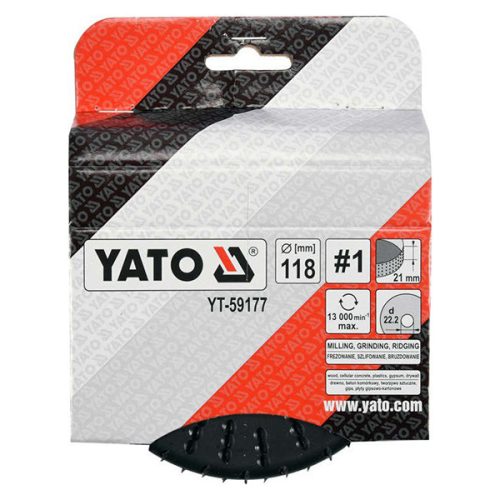 YATO YT-59177 Ráspolykorong durva #1 118 x 21 mm