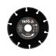 YATO YT-59760 Vágókorong fára szegmentált gyémántszórt 125 mm átmérő