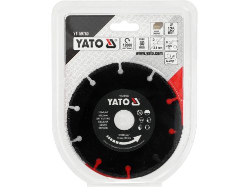 YATO YT-59760 Vágókorong fára szegmentált gyémántszórt 125 mm átmérő
