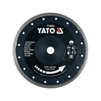   YATO YT-59975 Gyémánt vágókorong 230 x2,0 x 10 x 22,2 mm folytonos