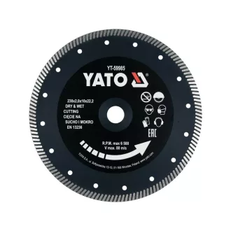   YATO YT-59985 Gyémánt vágókorong 230 x 2,0 x 10 x 22,2 mm turbó
