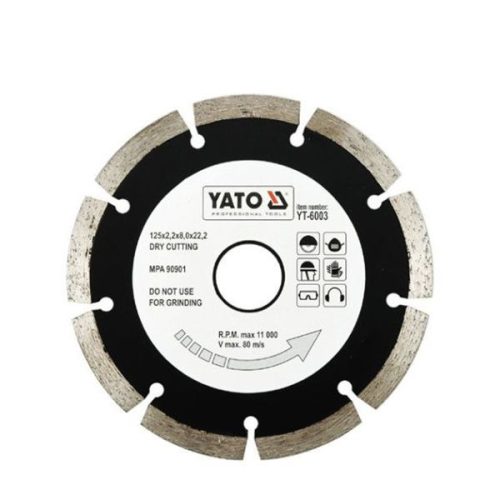 YATO YT-6003 Gyémánt vágókorong 125 x 2,2 x 8,0 x 22,2 mm szegmentált