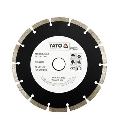 YATO YT-6004 Gyémánt vágókorong 180 x 2,5 x 8,0 x 22,2 mm szegmentált