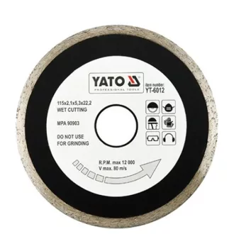  YATO YT-6015 Gyémánt vágókorong 230 x 2,7 x 5,3 x 22,2 mm folytonos