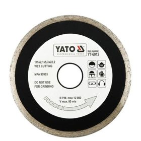   YATO YT-6016 Gyémánt vágókorong 180 x 2,2 x 5,3 x 25,4 mm folytonos