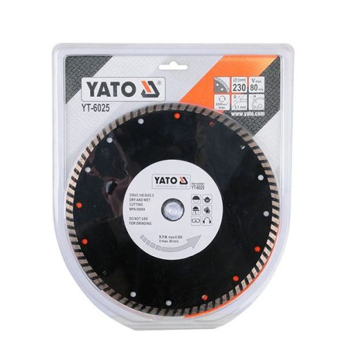 YATO YT-6024 Gyémánt vágókorong 180 x 2,8 x 8,0 x 22,2 mm turbo