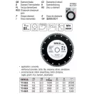 YATO YT-6024 Gyémánt vágókorong 180 x 2,8 x 8,0 x 22,2 mm turbo