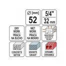 YATO YT-60373 Gyémánt fúrókorona 52 mm