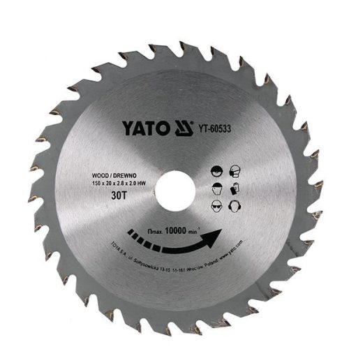 YATO YT-60533 Fűrésztárcsa fához 150 x 20 x 2,0 mm / 30T