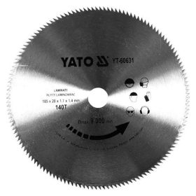   YATO YT-60631 Fűrésztárcsa laminált padlóhoz 185 x 20 x 1,4 mm / 140T