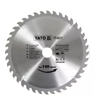YATO YT-6071 Fűrésztárcsa fához 250 x 30 x 2,2 mm / 40T