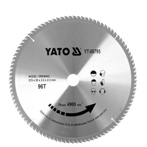 YATO YT-60795 Fűrésztárcsa fához 315 x 30 x 2,2 mm / 96T