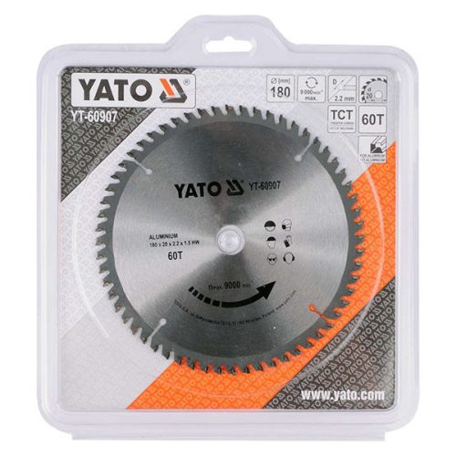 YATO YT-60907 Fűrésztárcsa alumíniumhoz 180 x 20 x 1,5 mm / 60T