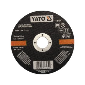 YATO YT-6104 Vágókorong fémre 125 x 2,5 x 22,2 mm inox