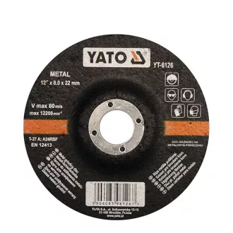 YATO YT-6126 Tisztítókorong fémre 125 x 8,0 x 22,2 mm