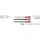 YATO YT-6222 Ráspoly készlet 3 részes 250 mm / # 45 durva
