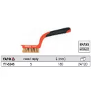 YATO YT-6349 Drótkefe 5 soros műanyag nyéllel nylon 180mm