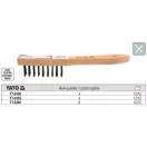 YATO YT-6360 Drótkefe 6 soros fa nyéllel