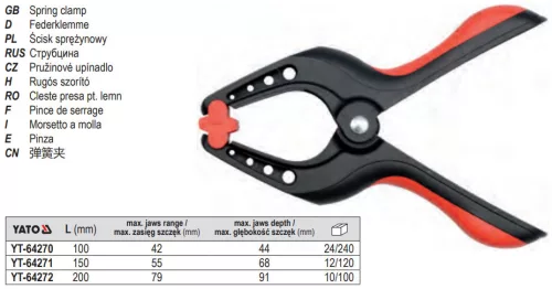 YATO YT-64271 Szorító csipesz 150 mm
