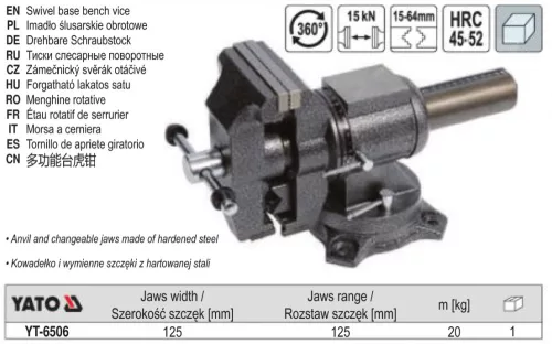 YATO YT-6506 Kombi satu 125 mm