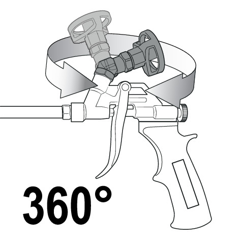 YATO YT-67424 Purhab pisztoly állatható habtartóval teflonozott