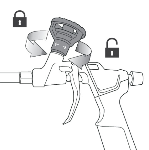 YATO YT-67434 Purhab pisztoly zárható habtartóval teflonozott