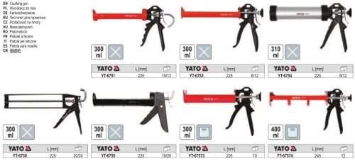 YATO YT-67574 Dupla kittkinyomó pisztoly 2 x 400 ml erősített