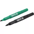 YATO YT-69300 2 db - os műszaki jelölőfilc készlet fekete - zöld