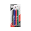 YATO YT-69304 4 db - os műszaki jelölőfilc készlet fekete - zöld - kék - piros