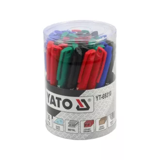   YATO YT-69310 36 db - os műszaki jelölőfilc készlet fekete - zöld - kék - piros