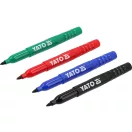 YATO YT-69310 36 db - os műszaki jelölőfilc készlet fekete - zöld - kék - piros