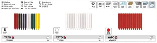 YATO YT-69931 Zsírkréta fehér (12 db/csomag)