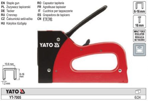 YATO YT-7005 Tűzőgép 6-16 mm