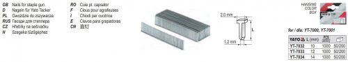 YATO YT-7032 Szeg tűzőgéphez 10 mm