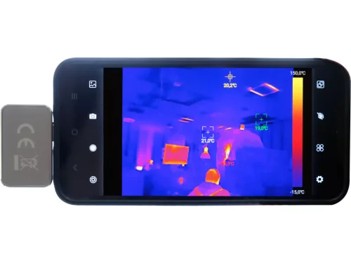 YATO YT-72931 Hőkamera USB-C 256X192 (512X384 SR mód) 25Hz + makro objektív