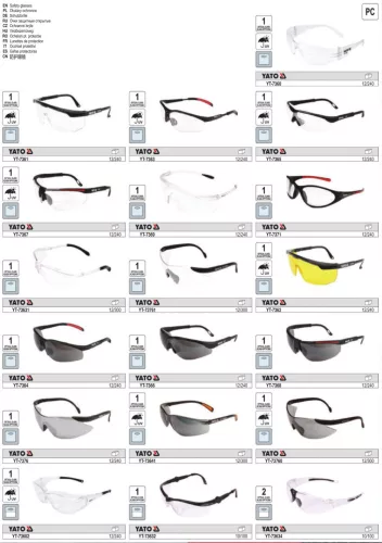 YATO YT-73761 Védőszemüveg víztiszta