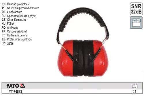 YATO YT-74633 Fülvédő tok 32 dB párnázott